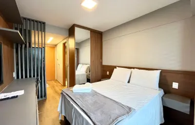 Apartamento a venda no unico barra 1 quarto e mobiliado