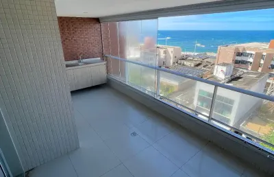 Apartamento a venda no seven residence pituba quarto e sala vista mar e varanda
