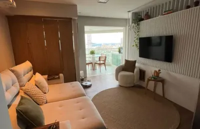 Apartamento a venda no mnadarim caminho das árvores quarto e sala mobiliado e nascente