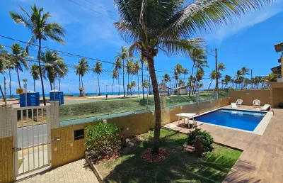 Apartamento a venda em stella maris quarto e sala em condomínio frente mar no inba maris