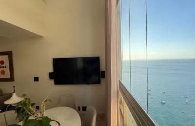 Apartamento a venda no victoria loft 1 quarto mobiliado e vista mar na vitoria