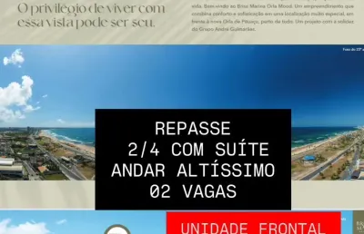 Apartamento repasse a venda no brisa marina orla em pituaçu com 2 quartos e vista mar
