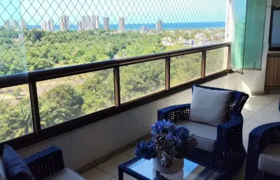 Apartamento a venda no lumno greenville com 4 suites vista mar em patamares