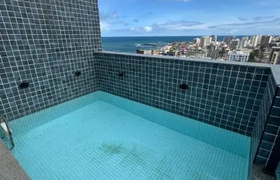 Cobertura a venda na pituba com 2 suites piscina área gourmet e reformada
