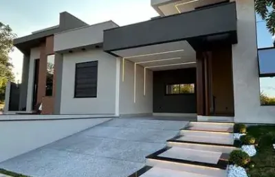 Casa de luxo no park gran reserve: 3 quartos, 3 suítes, 2 salas, 2 banheiros, 4 vagas de garagem, 140m² - indaiatuba-sp.