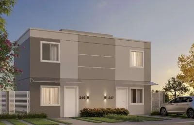 Botaniq home casa sobrado 60m2 2 dorms, 2 banheiros, sala tv e jantar,  cozinha, 1 ou 2 vagas, quintal, lazer completo sem piscina