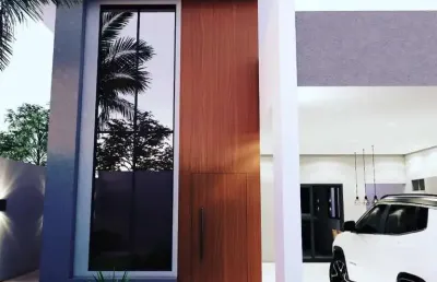 Casa térrea 196m2 3 dorms 1 suíte, 2 banheiros, sala, cozinha, 1 vaga, terreno 250m2, área gourmet c/churrasqueira, portão deslizante