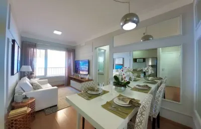 Apartamento 53,60m2 no condomínio rosolem bcs alameda primavera, 2 dormitórios com suíte, varanda, ótima localização, lazer completo