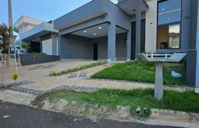 Casa térrea nova    3 suítes no condomínio jardim do jatobá em hortolândia fachada moderna e imponente  pé direito alto e iluminação diferenciada em led  lavabo  cozinha em pedra completa de armários 