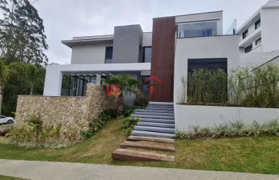 Casa de luxo em condomínio: 4 quartos, 4 suítes, 5 banheiros, 5 vagas de garagem! 300m² no mogi moderno - mogi das cruzes-sp.