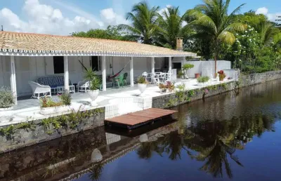 Casa em condomínio para locação em camaçari, interlagos (abrantes), 4 dormitórios, 2 suítes, 3 banheiros, 4 vagas
