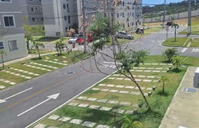 Apartamento para locação em camaçari, nova abrantes (abrantes), 2 dormitórios, 1 banheiro, 1 vaga