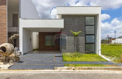 Casa nova, moderna e cheia de estilo! no condomínio gran paraíso, a casa com 125m2, 3 quartos sendo 2 suite por 690 mil