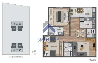 Apartamento com 2 quartos à venda na avenida helvino moraes, --, vila são josé, taubaté