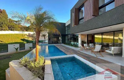 Casa  de alto padrão com 5 suítes  à venda no cond. jardim atenas de 470 m² por r$ 6.500.000 - jardim santa teresa - jundiaí/sp