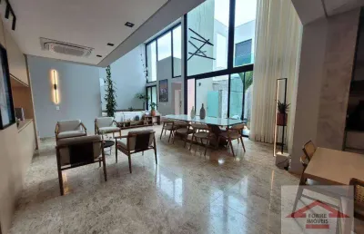 Casa mobiliada com 3 quartos, 293 m² - venda por r$ 3.820.000 ou aluguel por r$ r$ 17.500,00/mês - cond. veduta blu - cidade santos dumont - jundiaí/s