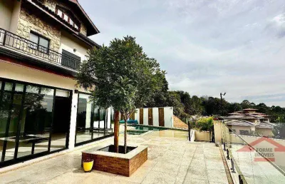 Casa com 4 dormitórios ( suítes ) para alugar na malota, 550 m² por r$ 21.900/mês - chácara malota - jundiaí/sp