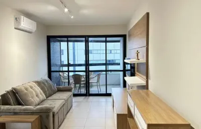 Alphaville1, apartamento para venda, 01 quarto, 50m2, porteirta fechada,  totalmente mobiliado, salvador/ba.