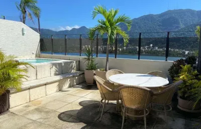 Cobertura com 5 quartos à venda na avenida epitácio pessoa, lagoa, rio de janeiro, 280 m2 por r$ 5.799.000