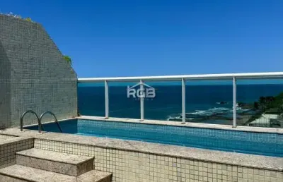 Cobertura duplex costa españa 2/4 com suíte piscina privativa na ondina r$ 1.990.000,00