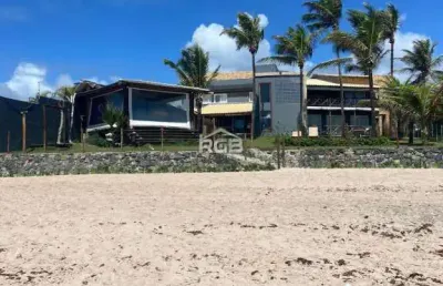 Casa duplex 4 suítes porteira fechada pé na areia em jauá r$ 2.680.000,00