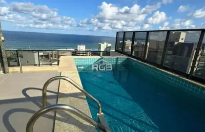 Cobertura duplex 4 suítes vista mar piscina privativa em armação r$ 1.950.000,00