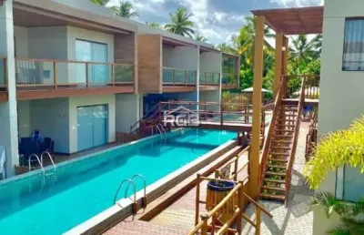 Village 2/4 com suíte fino acabamento em imbassaí r$ 850.000,00