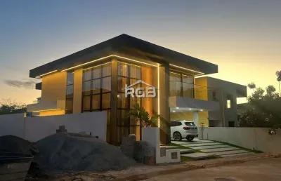 Linda mansão 4 suítes porteira fechada em vilas do atlântico r$ 3.200.000,00