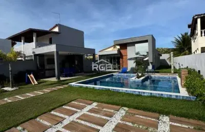 Casa térrea 3/4 com 2 suítes em porteira fechada em barra do jacuípe r$ 1.150.000,00