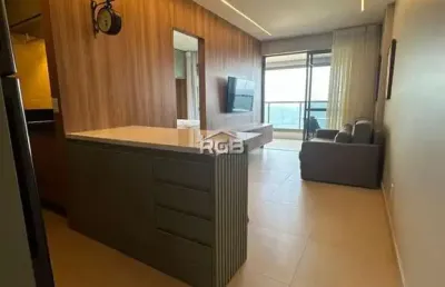 Aluguel quarto e sala vista mar mobiliado no beach class ondina r$ 6.250,00