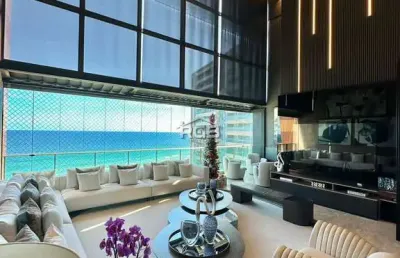 Cobertura duplex 4 suítes alto luxo no d’azur em jaguaribe r$ 6.900.000,00