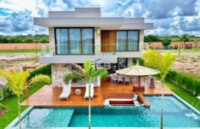 Luxuosa casa 6 suítes em alphaville guarajuba r$ 6.990.000,00