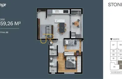 Apartamento à venda na Rua João Bonat, 227, Novo Mundo, Curitiba