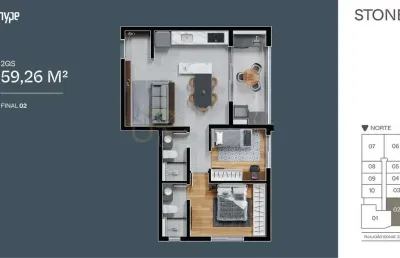 Apartamento à venda na Rua João Bonat, 227, Novo Mundo, Curitiba