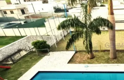 Chácara para locação residencial do lagos em itupeva com casa de 5 quartos, sala de cinema e sala de jantar integrada à varanda gourmet.