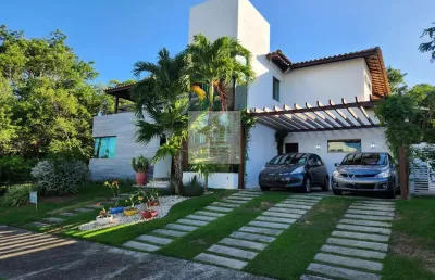 Casa em condomínio para venda em camaçari, vila de abrantes (abrantes), 4 dormitórios, 3 suítes, 6 banheiros, 4 vagas
