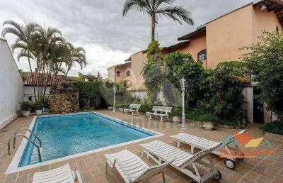 Casa com 3 dormitórios à venda, 179 m² a poucos metros da praia em caraguatatuba/sp
