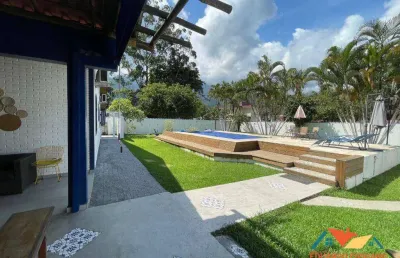 Casa com 4 dormitórios para alugar, 193 m² por r$ 4.800,00/mês - massaguaçu - caraguatatuba/sp