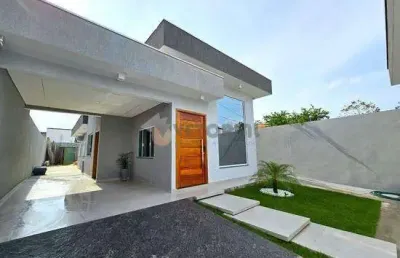 Casa à venda em caraguatatuba, jardim tarumãs, com 3 quartos, 130m²
