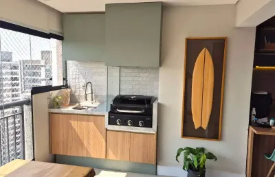 Excelente apto com 85m2 de área útil, 03 dormitórios, sendo 01 suíte, sala ampla, varanda gourmet, andar alto, vista livre, 02 vagas de garagem