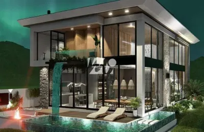 Casa com piscina e 4 quartos e suítes na pedra branca