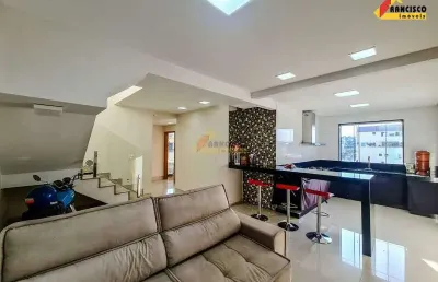 Apartamento cobertura à venda, 4 quartos, 2 suítes, 2 vagas, santa clara - divinópolis/mg
