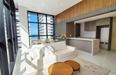 Apartamento 02 suítes com pé direito duplo e vista para o mar
