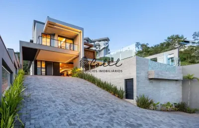 Casa sobrado mobiliada com 8 suítes, 548m² à venda por r$ 5.500.000,00 - escarpas do lago, capitólio/mg
