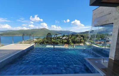Escarpas do lago - mansão com 8 suítes, 650m² à venda por r$ 5.490.000,00 - capitólio/mg