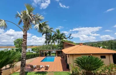 Águas da canastra - rancho com 5 suítes, 536m² à venda por r$ 3.600.000,00, condomínio águas da canastra - delfinópolis/mg