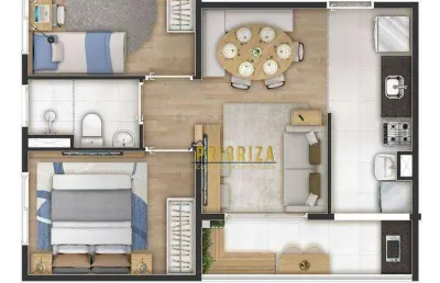 Apartamento com 2 dormitórios à venda, 45 m² por r$ 294.314,75 - mirage são paulo - sorocaba/sp