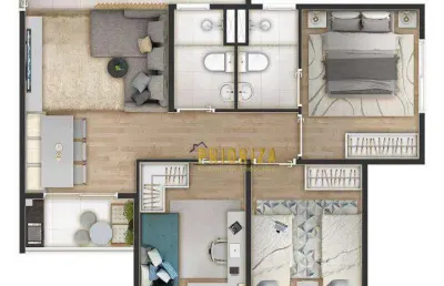 Apartamento com 3 dormitórios à venda, 60 m² por r$ 395.371,23 - mirage são paulo - sorocaba/sp