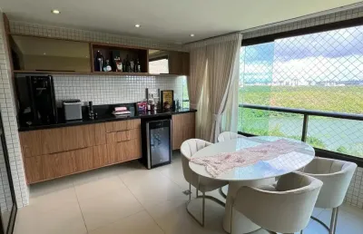 Parque tropical | 4 suítes, 155m², varanda gourmet com vista livre para o parque de pituaçu