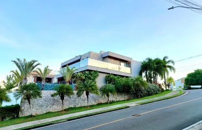 Casa de luxo à venda no alphaville ii salvador | 5 suítes | porteira fechada | jardim 360°